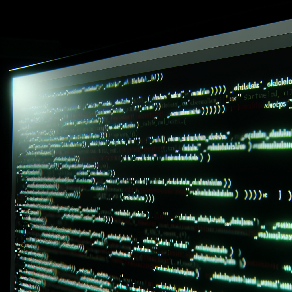 A computer screen displaying sleek code.